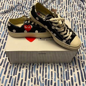 Comme Des Garçons Play x Converse black/white polka dot sneakers